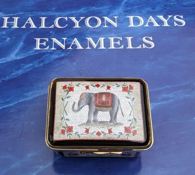 Bilston & Battersea Halcyon Days Enamels Box "An Elephant Never Forgets"