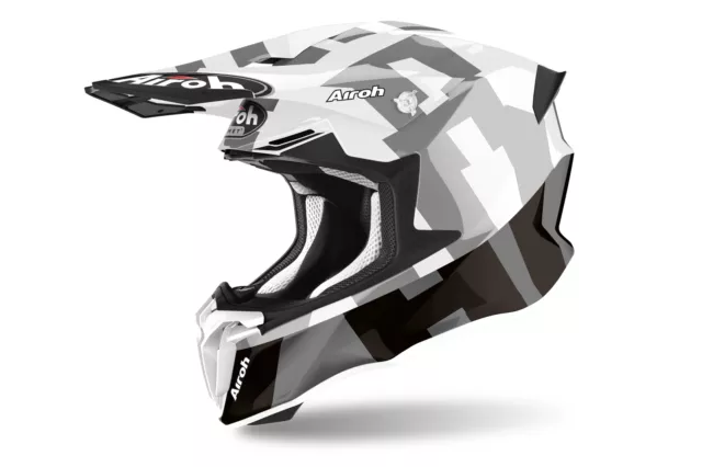 Tw2F16Xl - Casco Off-Road Airoh Twist 2.0 Frame Grey Gloss Taglia Xl