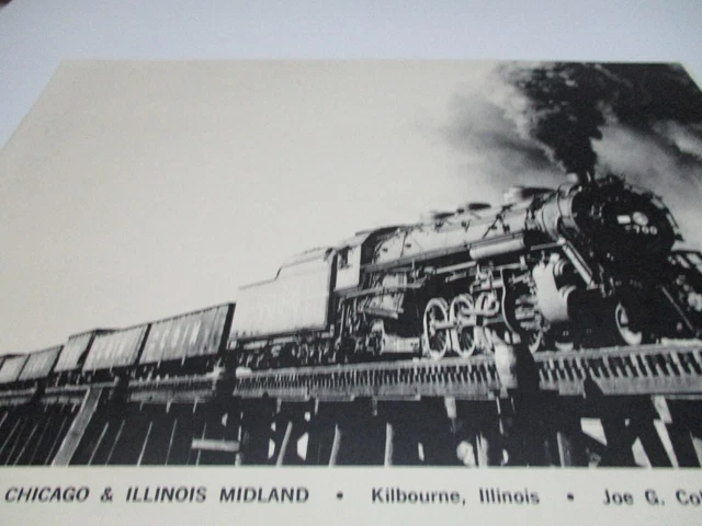 Chicago Illinois Midland Kilbourne Illinois Steam Engine  Railroad Era