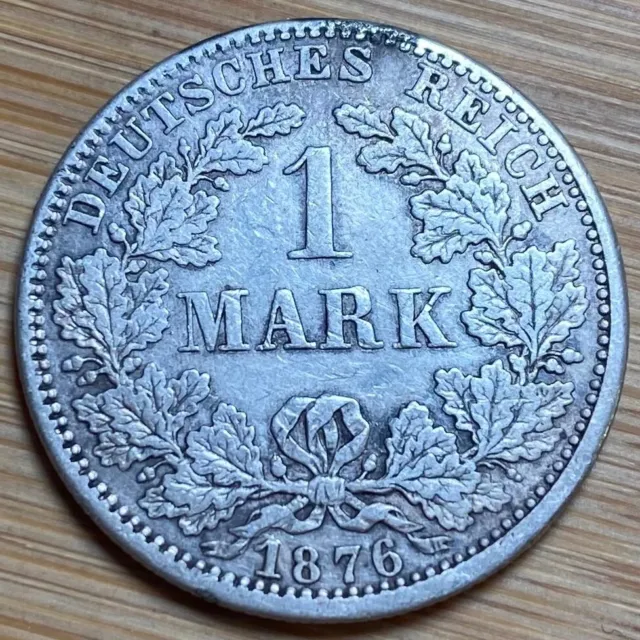 Piece De 1 Mark 1876 A En Argent Allemagne (1205) Recherchée