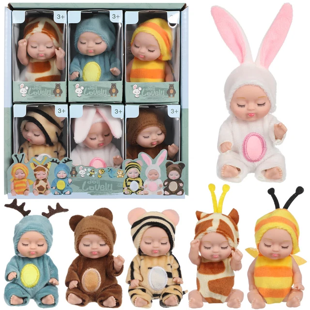 6 PCS POUPÉE Endormie Petites Poupées Pour Filles De Bébé Jouet Jouets