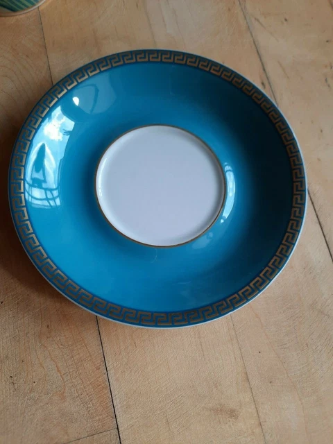 Rosenthal Versace Ikarus Arabesque blau Cappuccino Obertasse+Untertasse neu 2