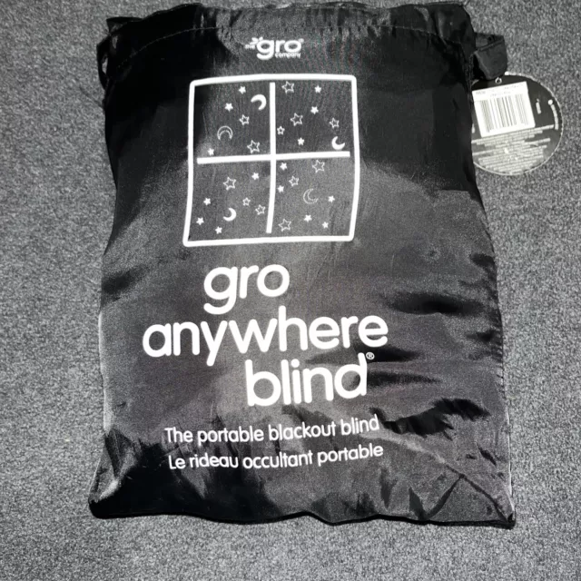 The Gro Company Anywhere Blackout Blind Black 198cm X 130cm VGC
