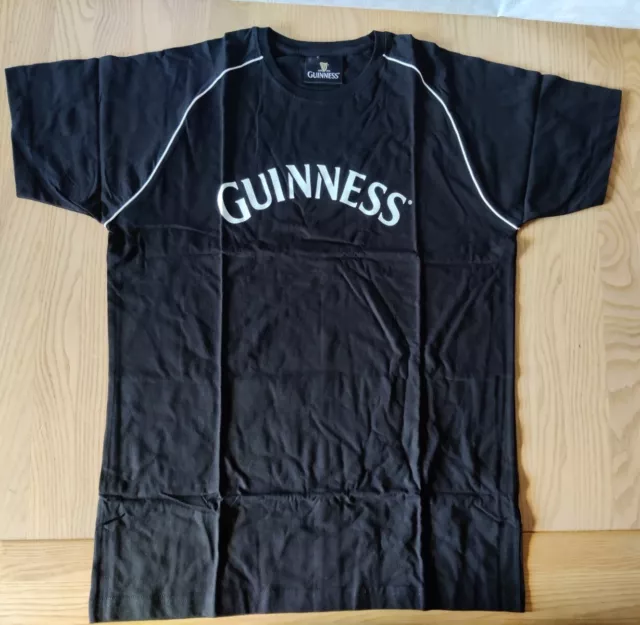 Schwarzes Original Guinness T-Shirt, Größe XL, 100 % Baumwolle