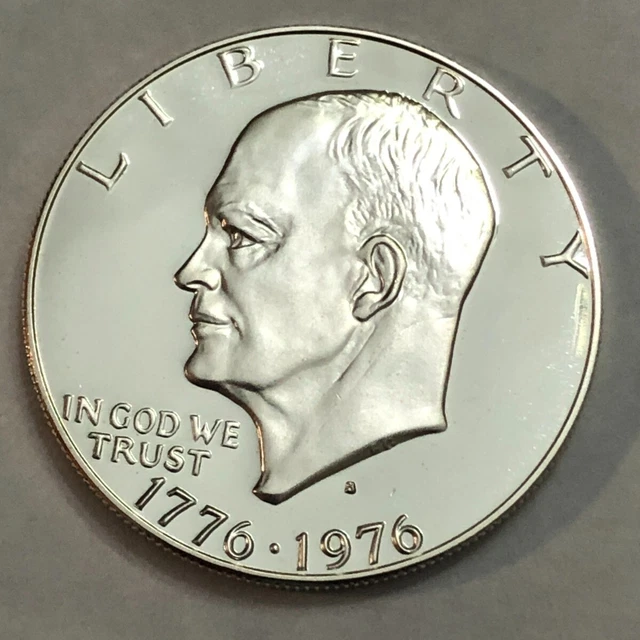 Bicentennial 1776-1976S 40% silver gem proof Eisenhower IKE dollar.  #10