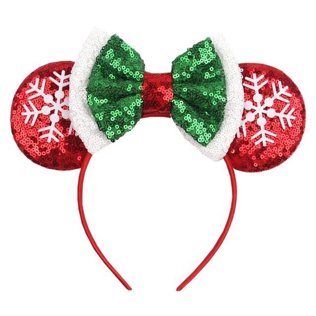DISNEYS MICKEY VERY Merry Christmas Minnie Mouse Ears Snowflake