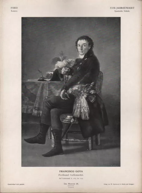 PARIS, Lithografie: XVIII. Jh Span. Schule Ferdinand Guillemardet Francisco Goya