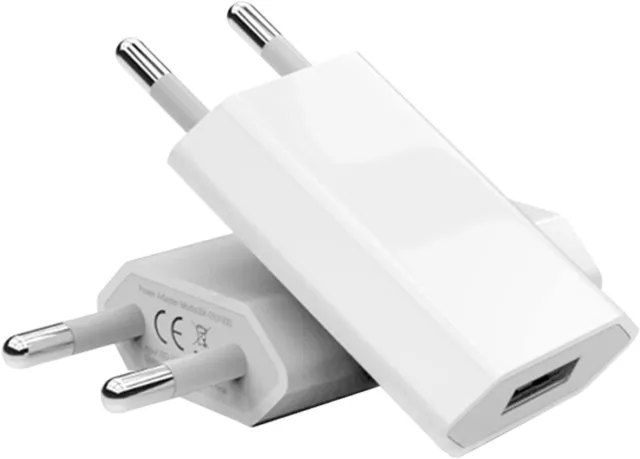 USB-A Netzteil Adapter - Ladegerät - Steckdosenadapter - Stecker 5V-1A Universal 2