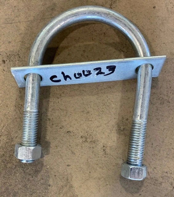 (4 pk)  1/2" x 3" x 5-1/2" U-bolt zinc plated National Hardware N347-807 2190BC