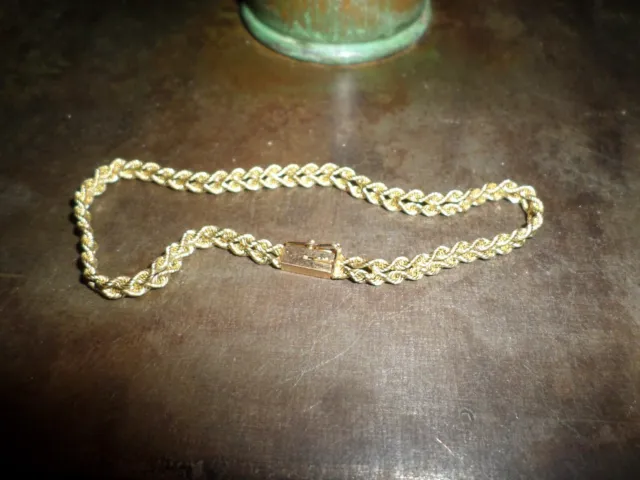 Fine Vintage Solid 10k Yellow Gold Bracelet Estate 4.25g
