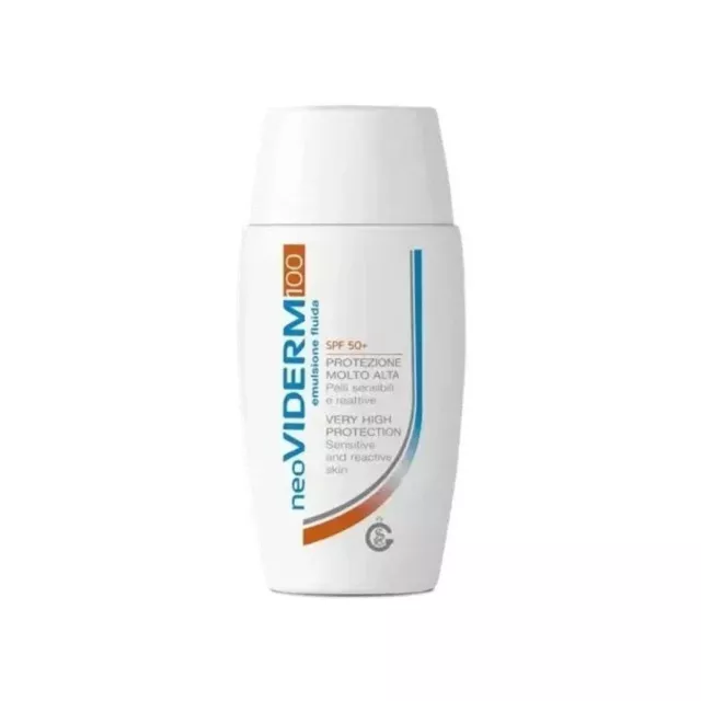 NeoViderm 100 SPF50+ Emulsione Fluida Protezione Pelli Sensibili Reattive, 50ml