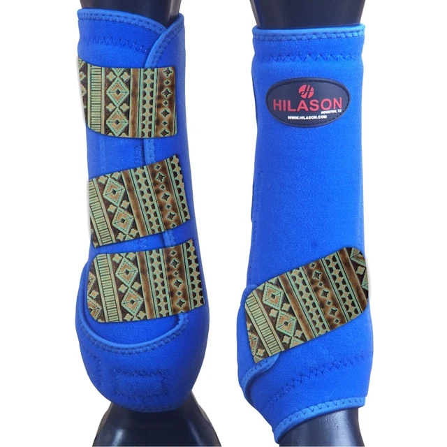 88CN Hilason Horse Medicine Sports Boots Rear Leg Royal