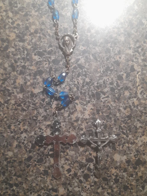 Vintage Blessed Virgin Mary Jesus Broken Rosary 📿