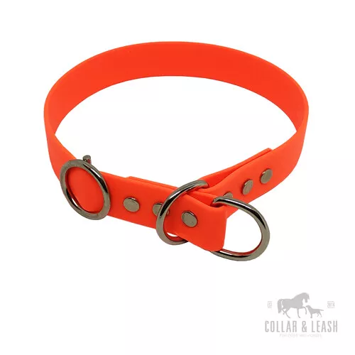 Biothane Bundle Arrêt Du Train Collier 25mm Et Lanière 16mm - Orange Néon