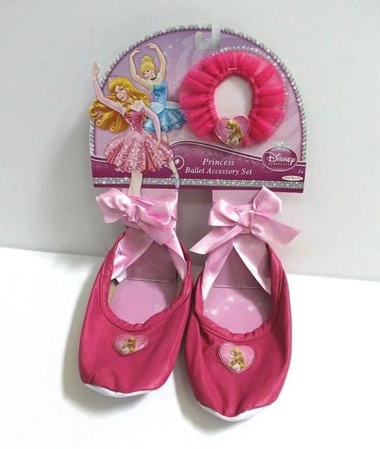 Disney Princess Sleeping Beauty Ballet Slippers & Hair Tie Accessory Set