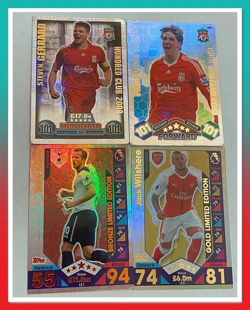 16/17 Topps Match Attax Premier League Trading Cards -100 Club & Limited Edition