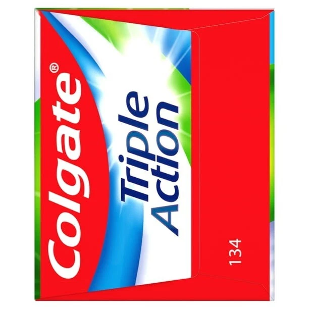 Pasta de dientes Colgate de triple acción, original como nueva, tubo de 6 oz