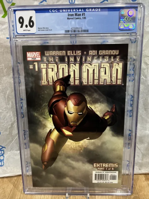 The Invincible Iron Man # 1  2005 CGC 9.6  White Pages comic new slab