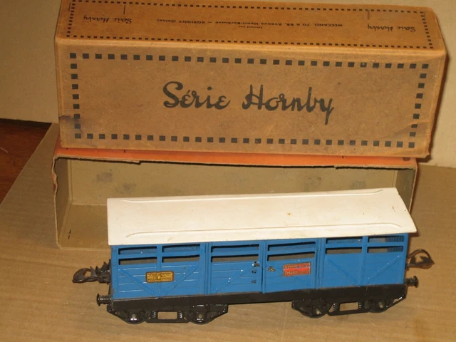 TRAINS HORBY O WAGON TOMBEREAU LMS TÔLE Lg 29 cm BON ÉTAT ANNÉES 30