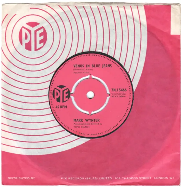 Mark Wynter "Venus In Blue Jeans/Please Come Back To Me" Pye 1962 7"