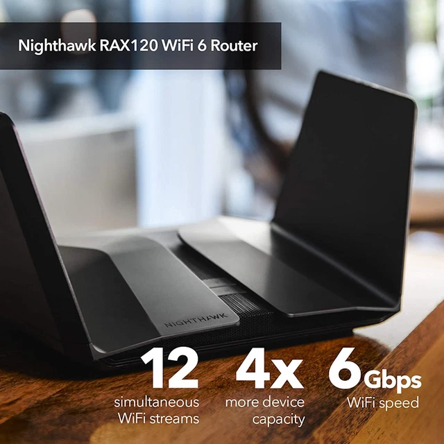 NETGEAR Nighthawk Wifi 6 Router (RAX120) | AX6000 Wireless Speed (Up to 6... 2