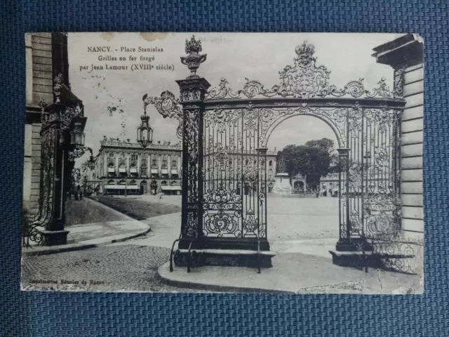 Cpa Nancy Place Stanislas Wrought Iron Grid By Jean Lamour