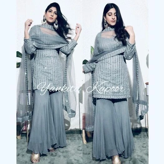 Indian Pakistani Designer Salwar Kameez Shalwar Suit Sharara Plazzo Bollywood
