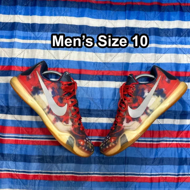 Nike Kobe 10 USA Independence Mens Shoes 705317-604 Size 11.5