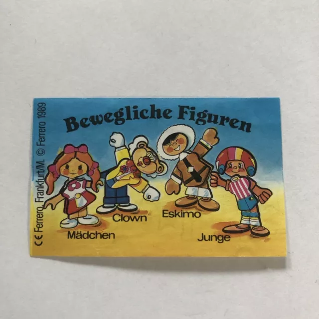 Üei Kinder Ferrero - BPZ - Beipackzettel - Bewegliche Figuren 1989 Clown 650889