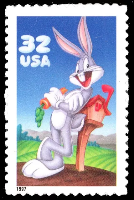 Scott 3138a Single from Bugs Bunny Special Die Cut Pane - MNH