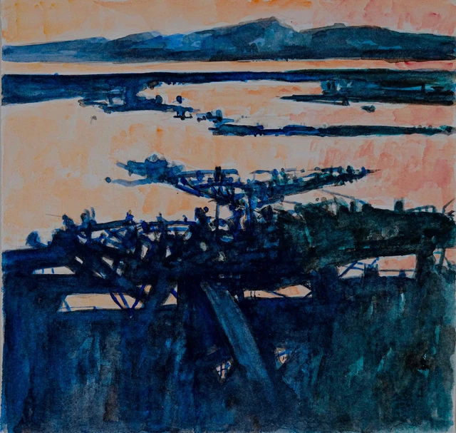 Jean-Pierre Divertido - Pintura Original - Acuarela - El Puerto 12