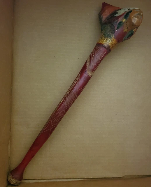 Antique/Vintage Native American Root Ball Painted Club