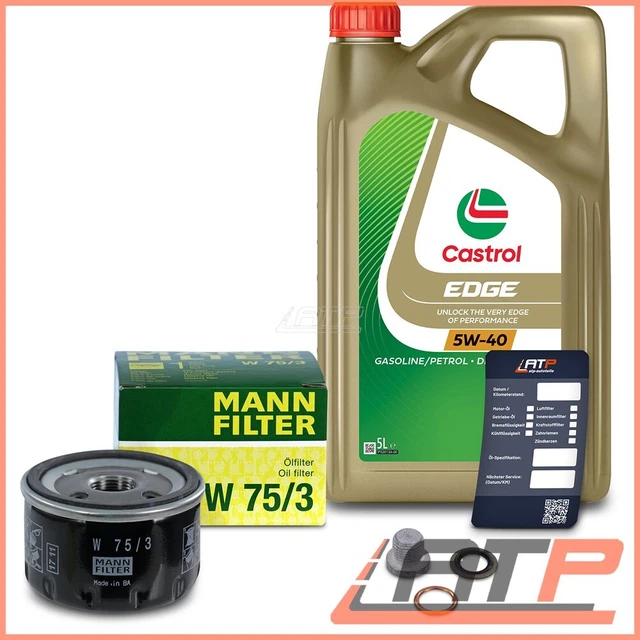 Filter set inspectiepakket 5 liter motorolie Castrol Edge Titanium FST