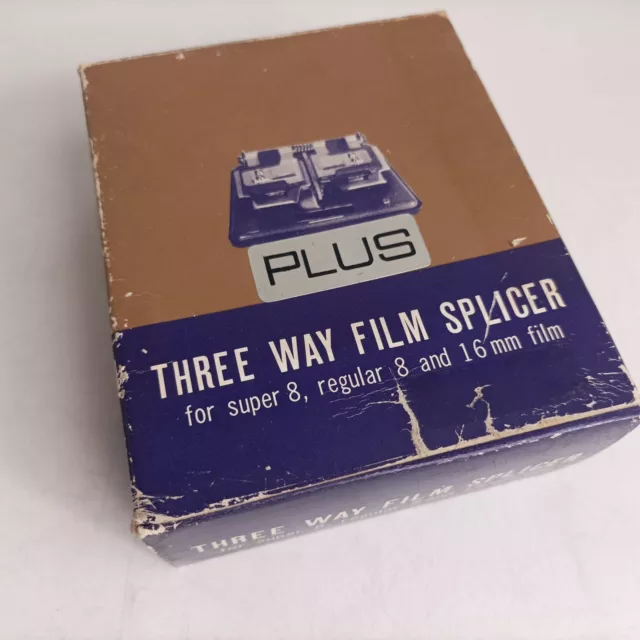 Vintage PLUS Three Way Film Splicer Super8, Regular 8mm & 16mm Cine Film [G+]...