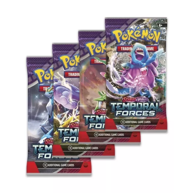 Pokemon Temporal Forces Booster Pack Art Set 4 Packs New Sealed