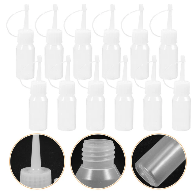 12pcs PE Pointed Mouth acrylic painting dispensers Hair Coloring Bottles Storage