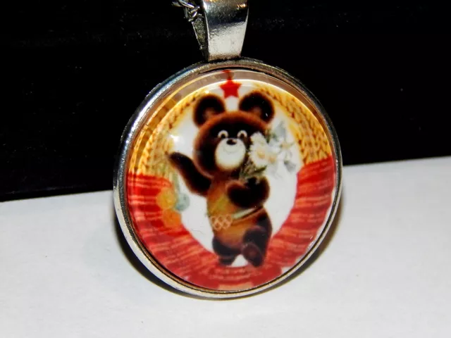 Olympic bear necklace pendant Olympic Games Russian Olympic Mishka mascot sport