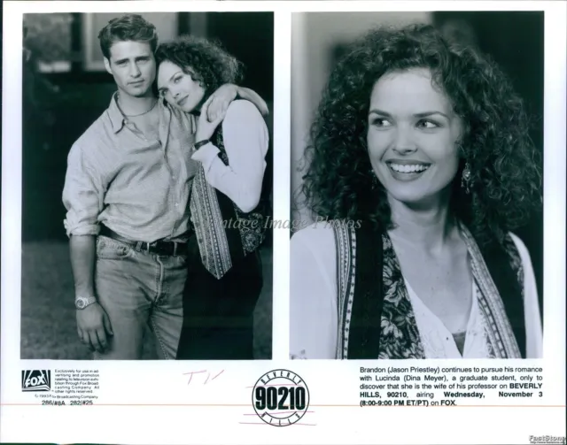 1993 Beverly Hills 90210 Jason Priestley Dina Meyer Fox Actor 8X10 Vintage Photo
