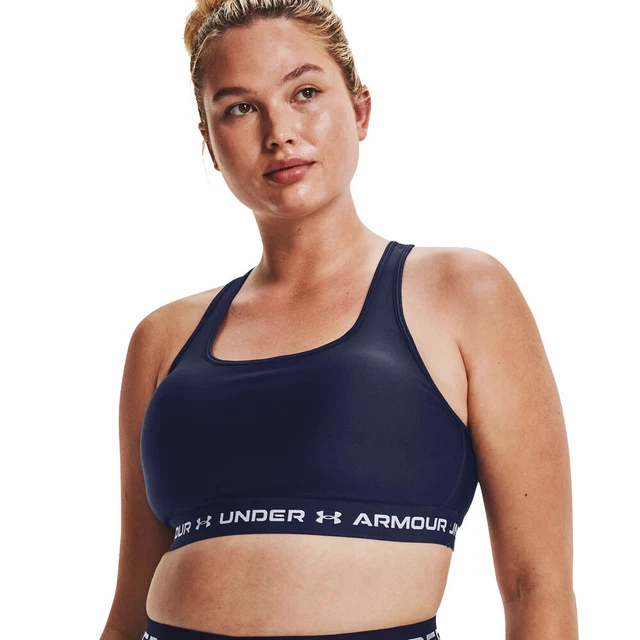 Under Armour Crossback Mid Reggiseno Damen-Sport-Bh senza Ferretto Fitness Blu 3