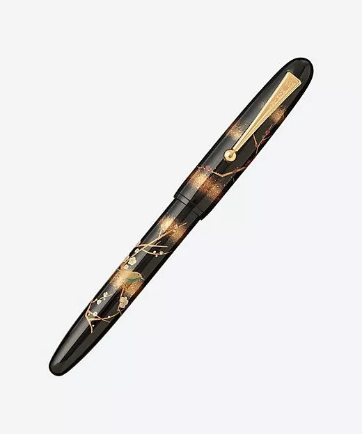 PILOT Namiki YUKARI COLLECTION " Apricot Tree and Warbler " FN-10M-UU Nib 18K M