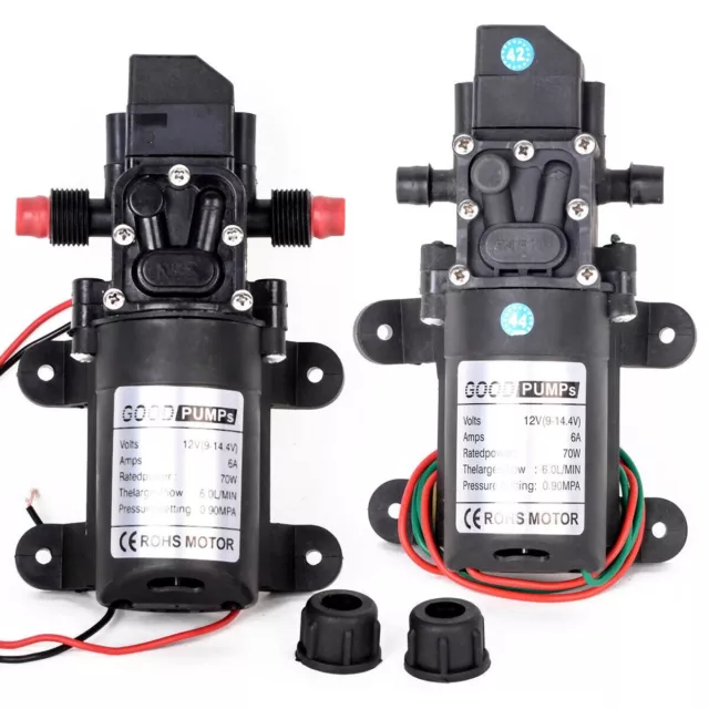 Wasserpumpe 12V 72W Selbstansaugende Pumpe Hochdruckpumpe Membranpumpe Garden DE