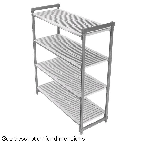 Cambro CPU184872V4480 Camshelving 18" x 48" x 72" 4-Shelf Vented Kit