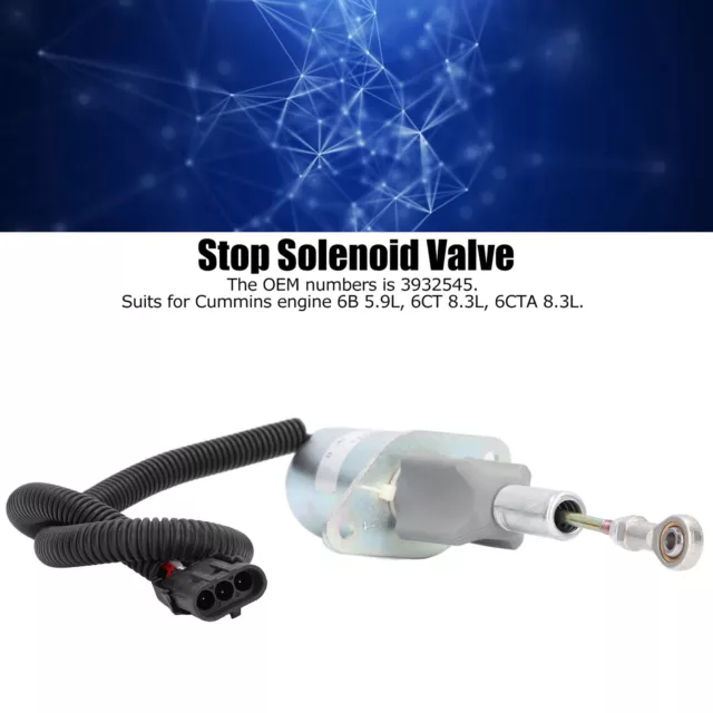 3932545 12V TOSD-03-028 Shut Off Solenoid Valve Easy Installation Fuel Valves