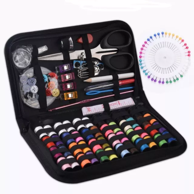 172pcs/set Portable Sewing Kit 30 Buttons Needles Thread  Box  DIY