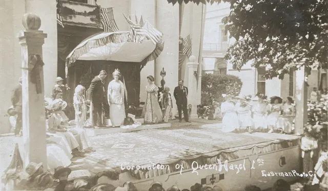 RPPC Coronation Of Queen Hazel Eastman New York Antique Photo Postcard