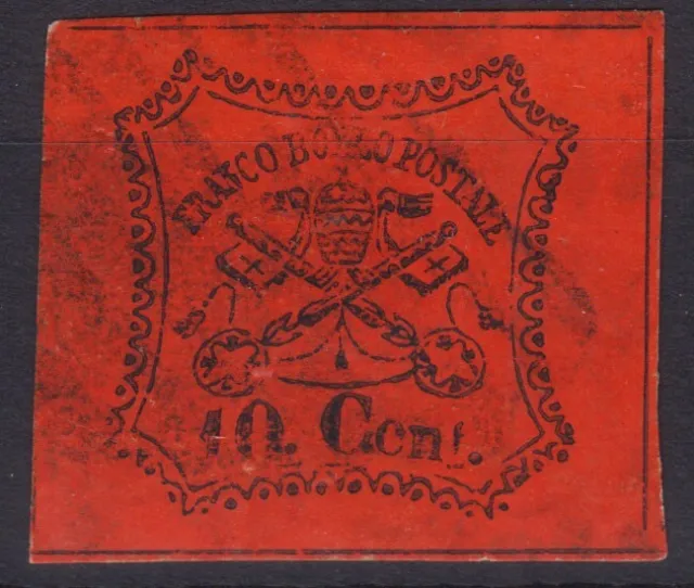 Stato Pontificio 1867 10 Centesimi Vermiglio Arancio N.17 Usato