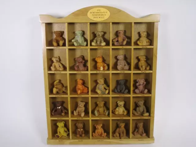 Sammlung mit 25 Miniatur-Teddys "Die berühmtesten Teddybären der Welt"  1G6446