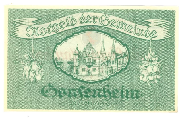 Notgeld 500.000 Mark Gemeinde Gonsenheim Papiergeld 1923 2