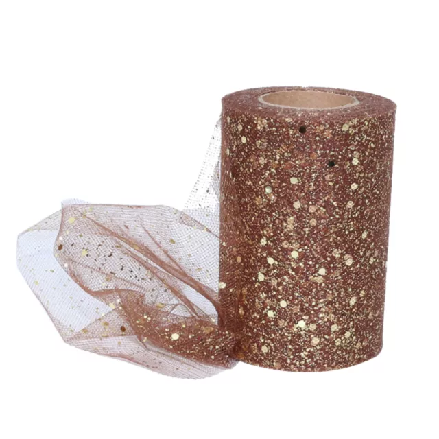 Tulle Fabric Roll Shiny Portable Sequin Tulle Netting Fabric Lightweight