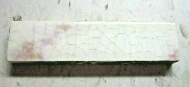 Old Bridge Fireplace Mantel 4-5/16" Porcelain Tile Mottled Purple White Antique